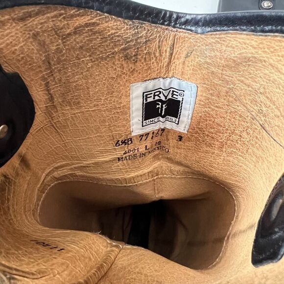 Frye‎ Knee High Riding Biker Boots Tall Equestrian Moto Western Black Size 6.5 B - Picture 10 of 10